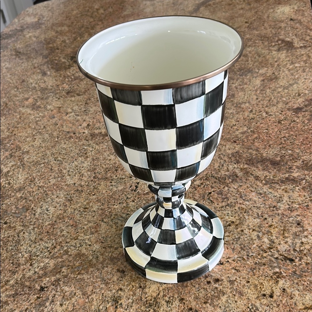 Checkered Black and White Goblet